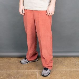 Vintage orange coral suede trousers pockets 🥁